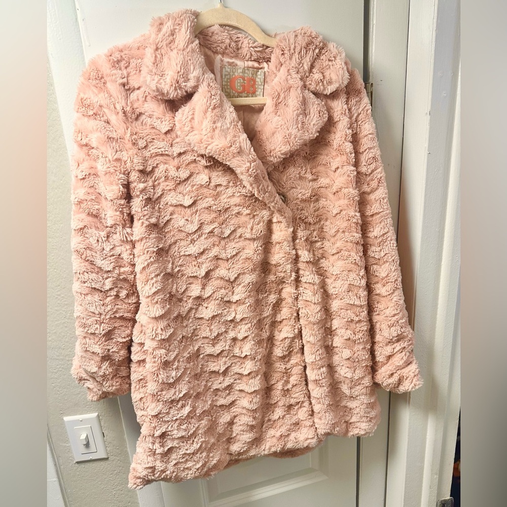 Gianni Bini Blush Faux Fur Jacket
